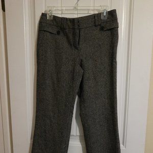 Ann Taylor - grey tweed lined pants - 2P